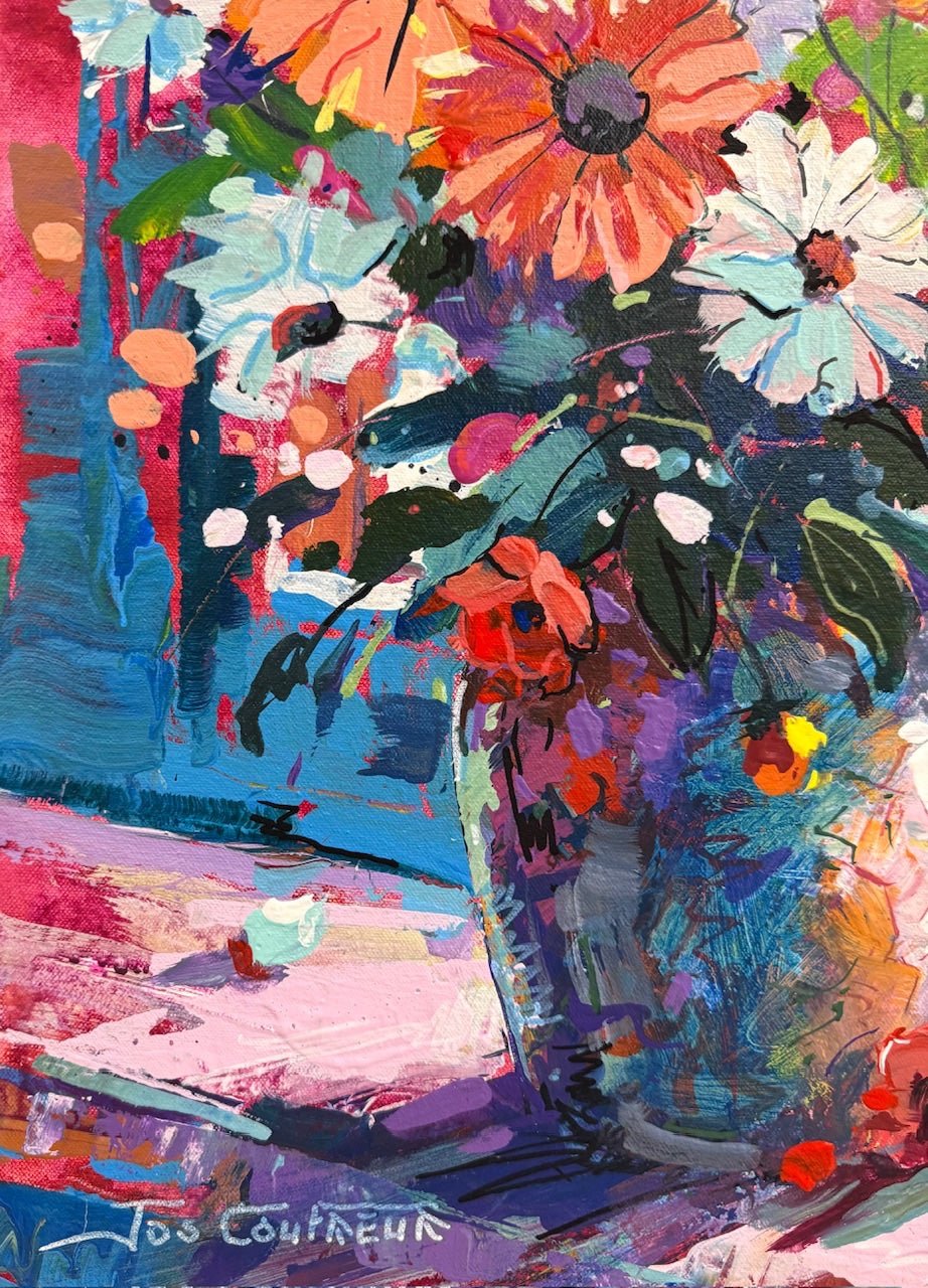 Bloom 10 - Vase with Flowers - Gold Coast Gallery Of ArtJos Coufreur