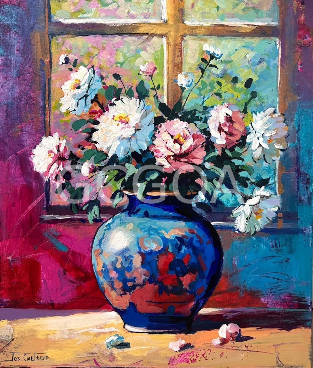 Bloom 9 - Vase with Peonies - Gold Coast Gallery Of ArtJos Coufreur