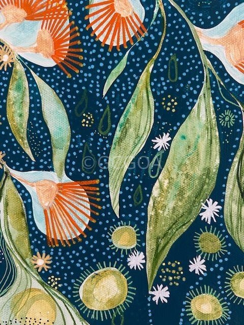 Blooming Stars - Original Art - Gold Coast Gallery Of ArtDebra Duffy