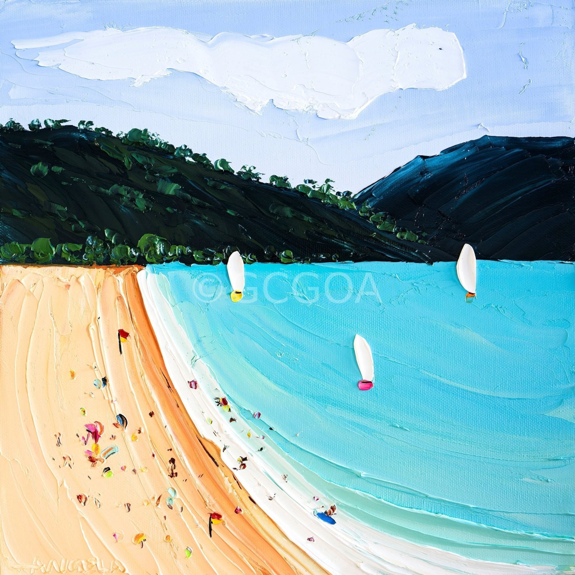 Blue Bay - Fine Art Print - Gold Coast Gallery Of ArtAngela Hawkey