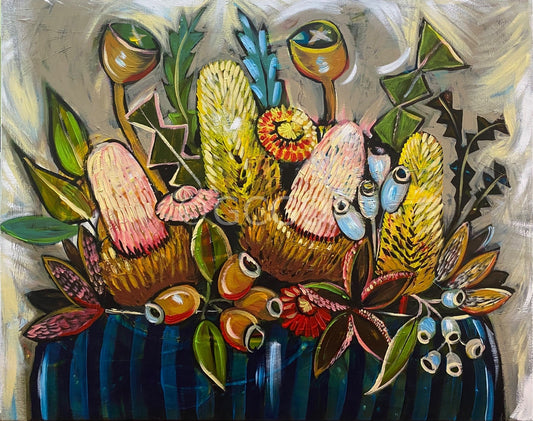 Blue Gumnuts - Original Art - Gold Coast Gallery Of ArtLucy Car