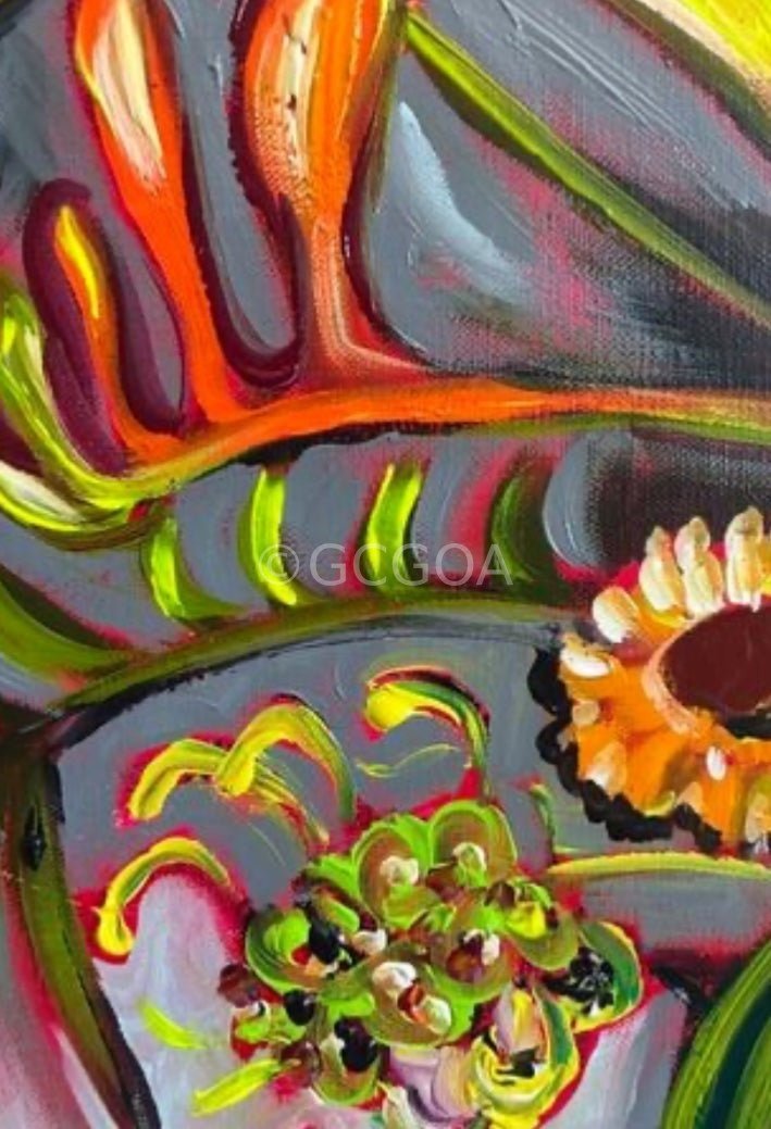 Blue Vase with Kangaroo Paws - Gold Coast Gallery Of ArtLucy Car