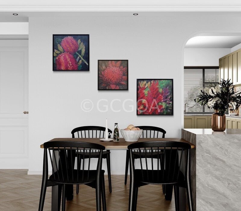 Blush in the Darkness - Waratah Dreaming - Original Art - Gold Coast Gallery Of ArtDeb Parker Artist