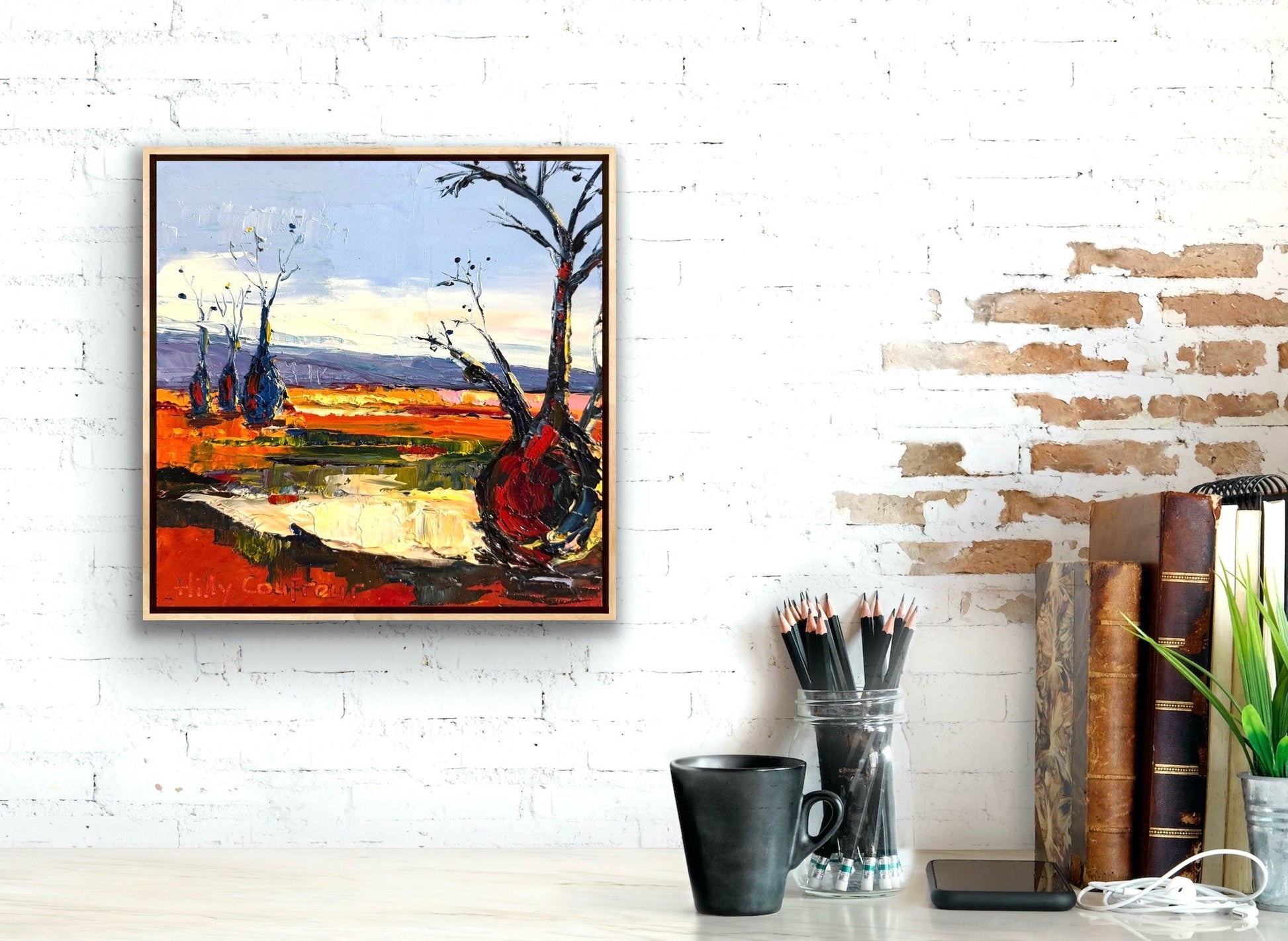 Boab Trees by the Billabong - Gold Coast Gallery Of ArtHilly Coufreur