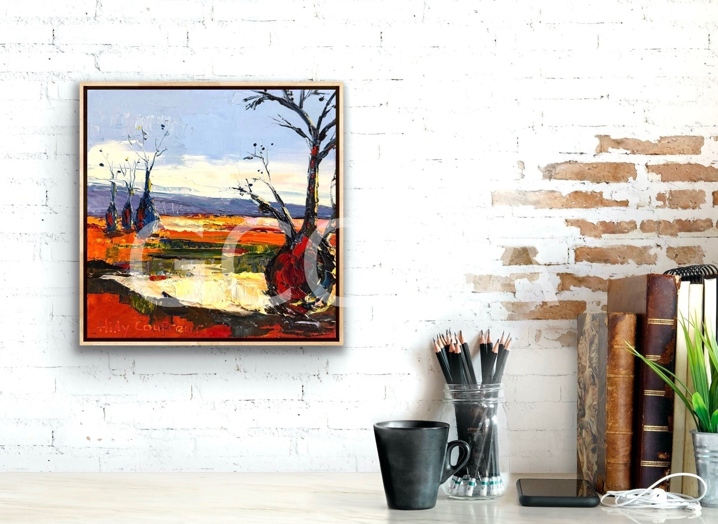 Boab Trees by the Billabong - Gold Coast Gallery Of ArtHilly Coufreur