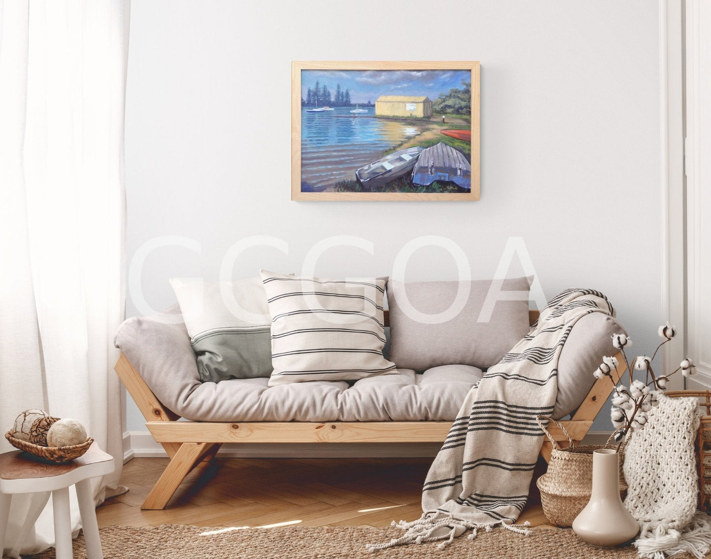 Boats at rest Yamba Bay - Gold Coast Gallery Of ArtAnne Strambi