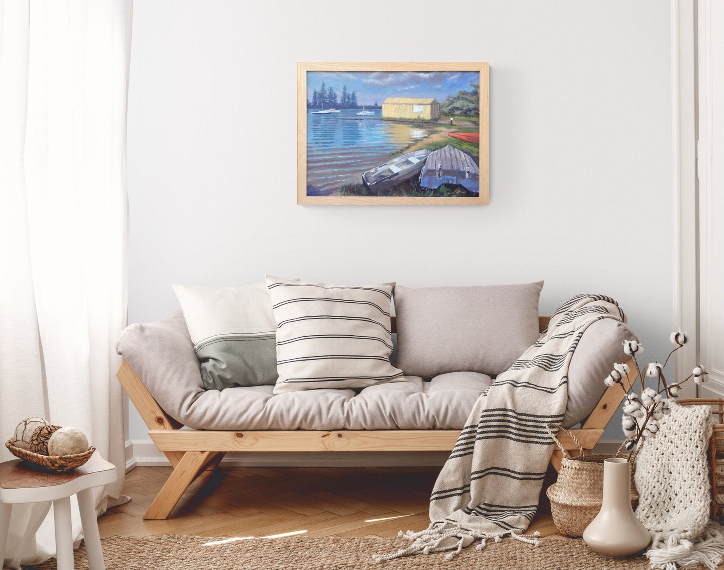 Boats at rest Yamba Bay - Gold Coast Gallery Of ArtAnne Strambi