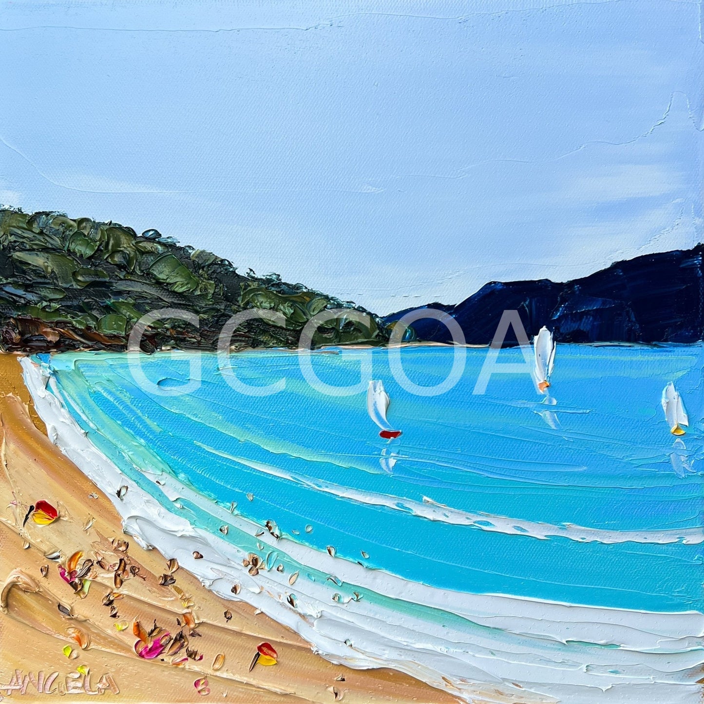 Boats in The Bay 3 - Gold Coast Gallery Of ArtAngela Hawkey