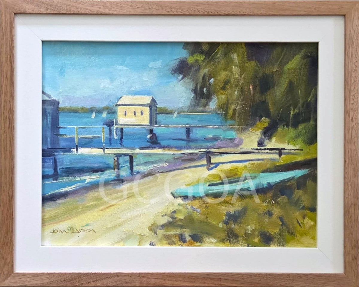 Boatshed On The River - Gold Coast Gallery Of ArtJohn G Pearson