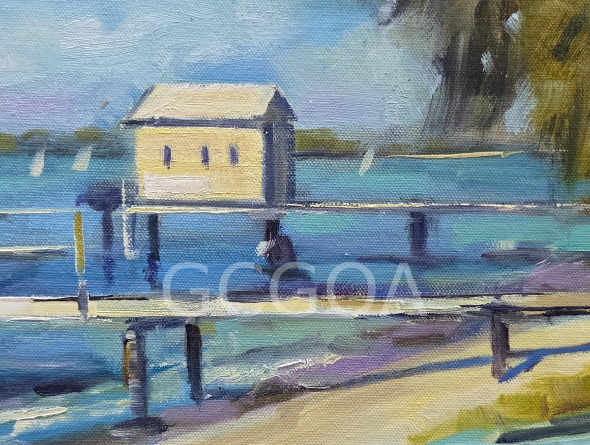 Boatshed On The River - Gold Coast Gallery Of ArtJohn G Pearson