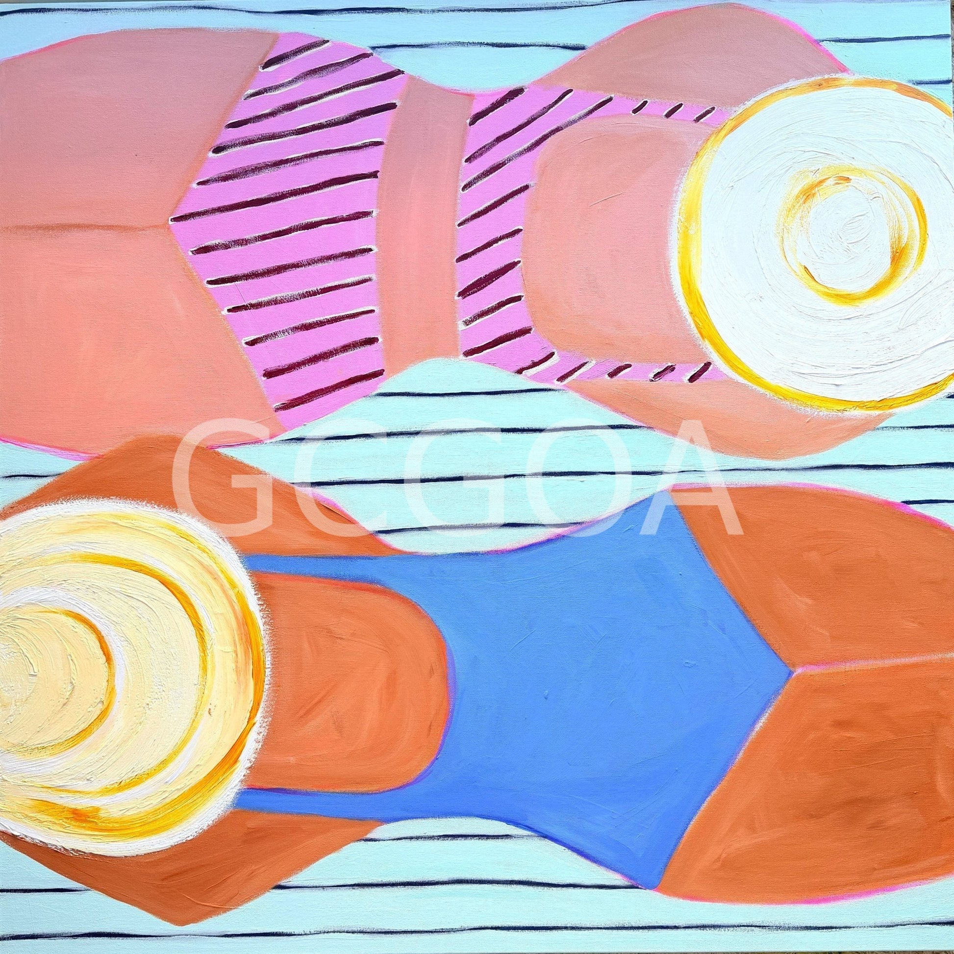 Bondi Beach Bathers - Gold Coast Gallery Of ArtMaggi Mcdonald