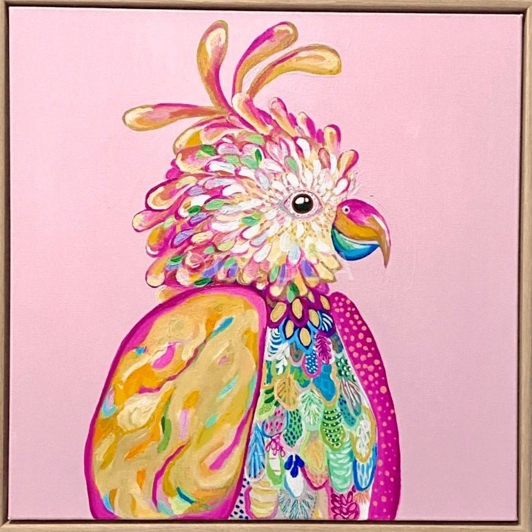 Bubblegum - COLOURFUL COCKATOO - Original Art - Gold Coast Gallery Of ArtDaniela Fowler Art
