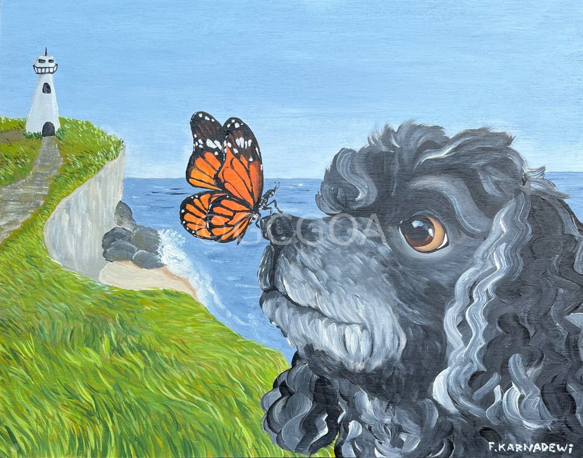 By The Lighthouse - Original Art - Gold Coast Gallery Of ArtFika Karnadewi