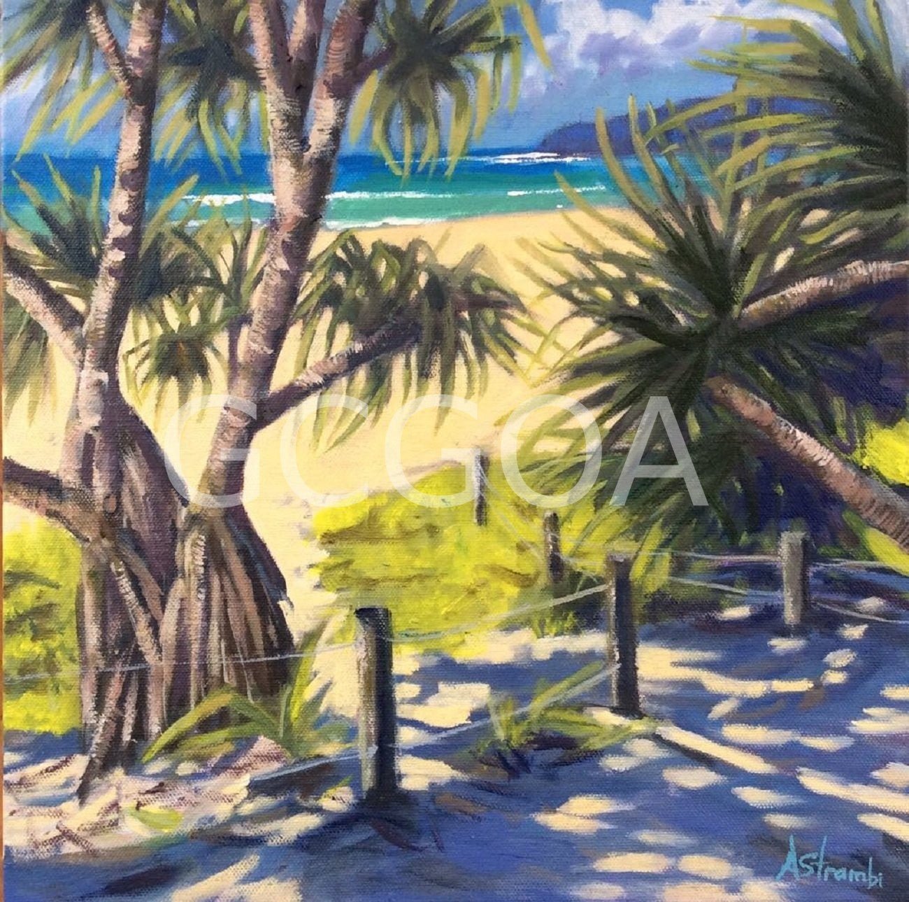 Byron Beach Path - Gold Coast Gallery Of ArtAnne Strambi