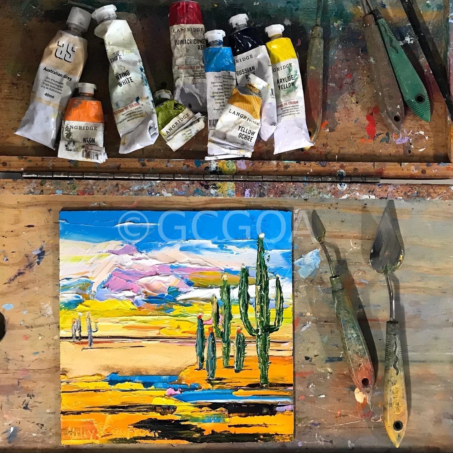 Cactus Landscape 2 - Gold Coast Gallery Of ArtHilly Coufreur