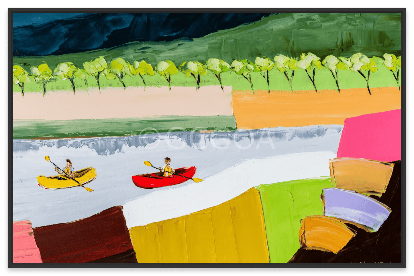 Canoeing The Grampians 2 - Fine Art Print - Gold Coast Gallery Of ArtAngela Hawkey