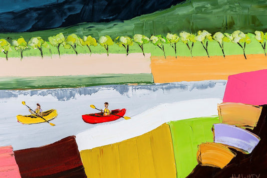 Canoeing The Grampians 2 - Fine Art Print - Gold Coast Gallery Of ArtAngela Hawkey