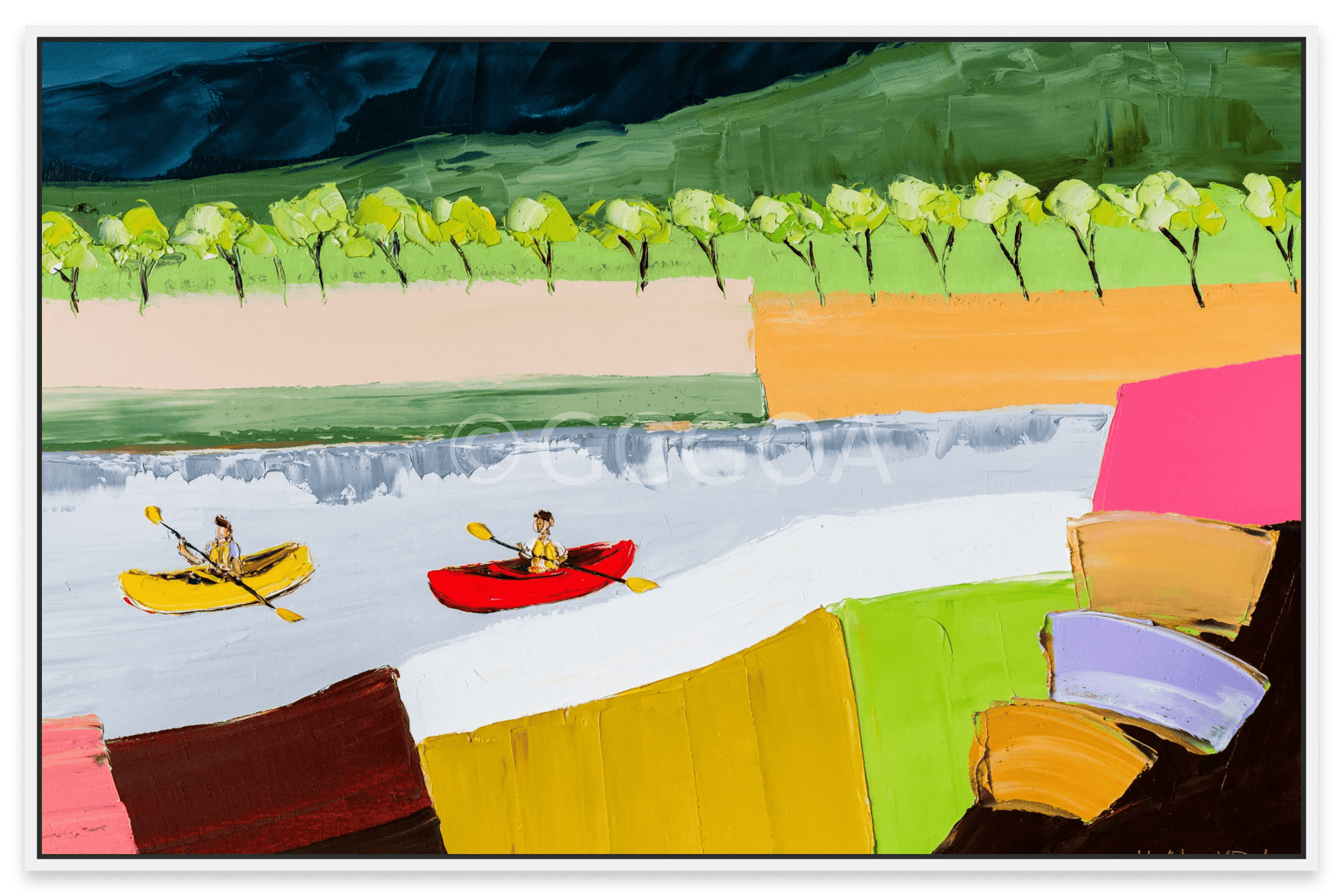 Canoeing The Grampians 2 - Fine Art Print - Gold Coast Gallery Of ArtAngela Hawkey