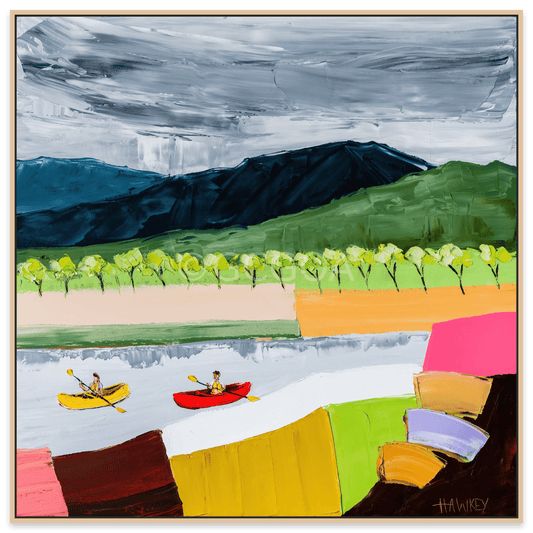 Canoeing The Grampians - Fine Art Print - Gold Coast Gallery Of ArtAngela Hawkey