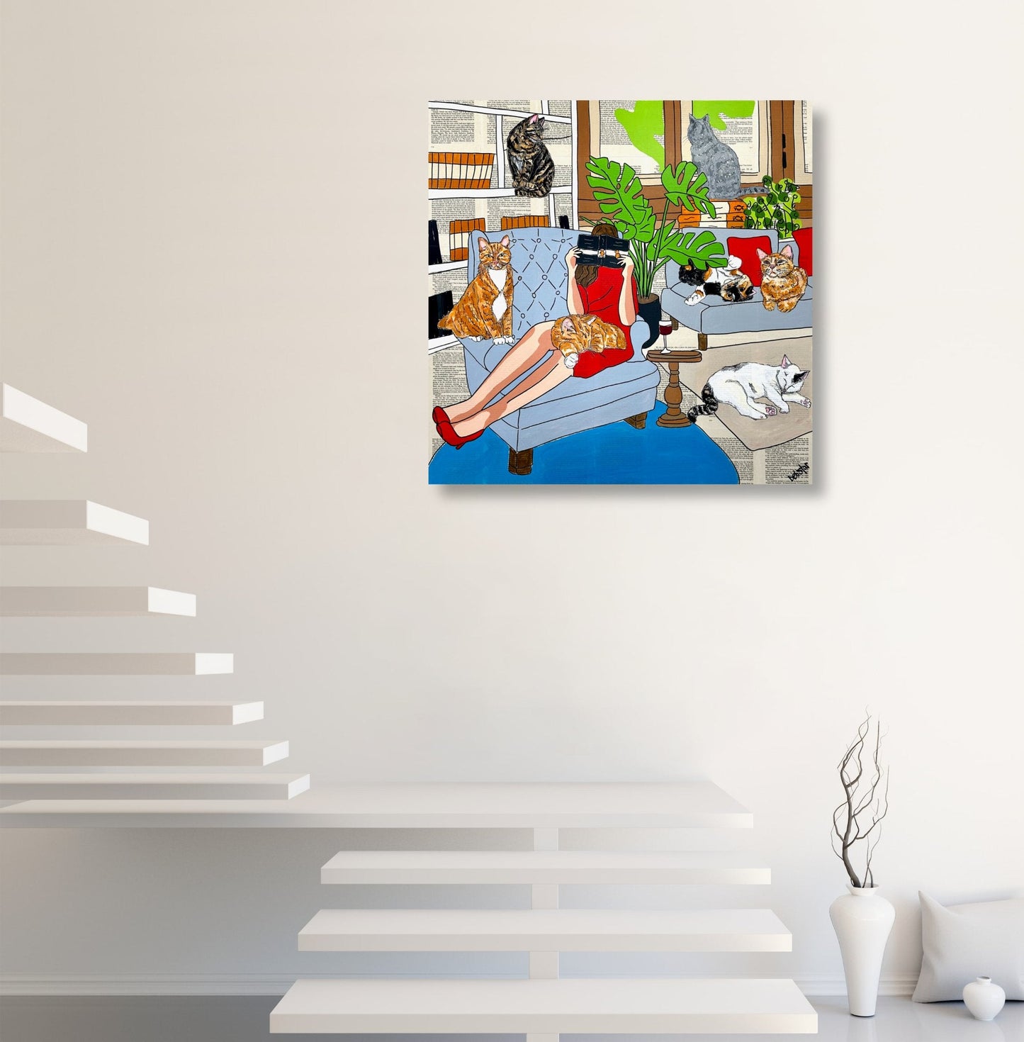 Cat Capers - Crazy Cat Lady - Gold Coast Gallery Of ArtDeborah Lang