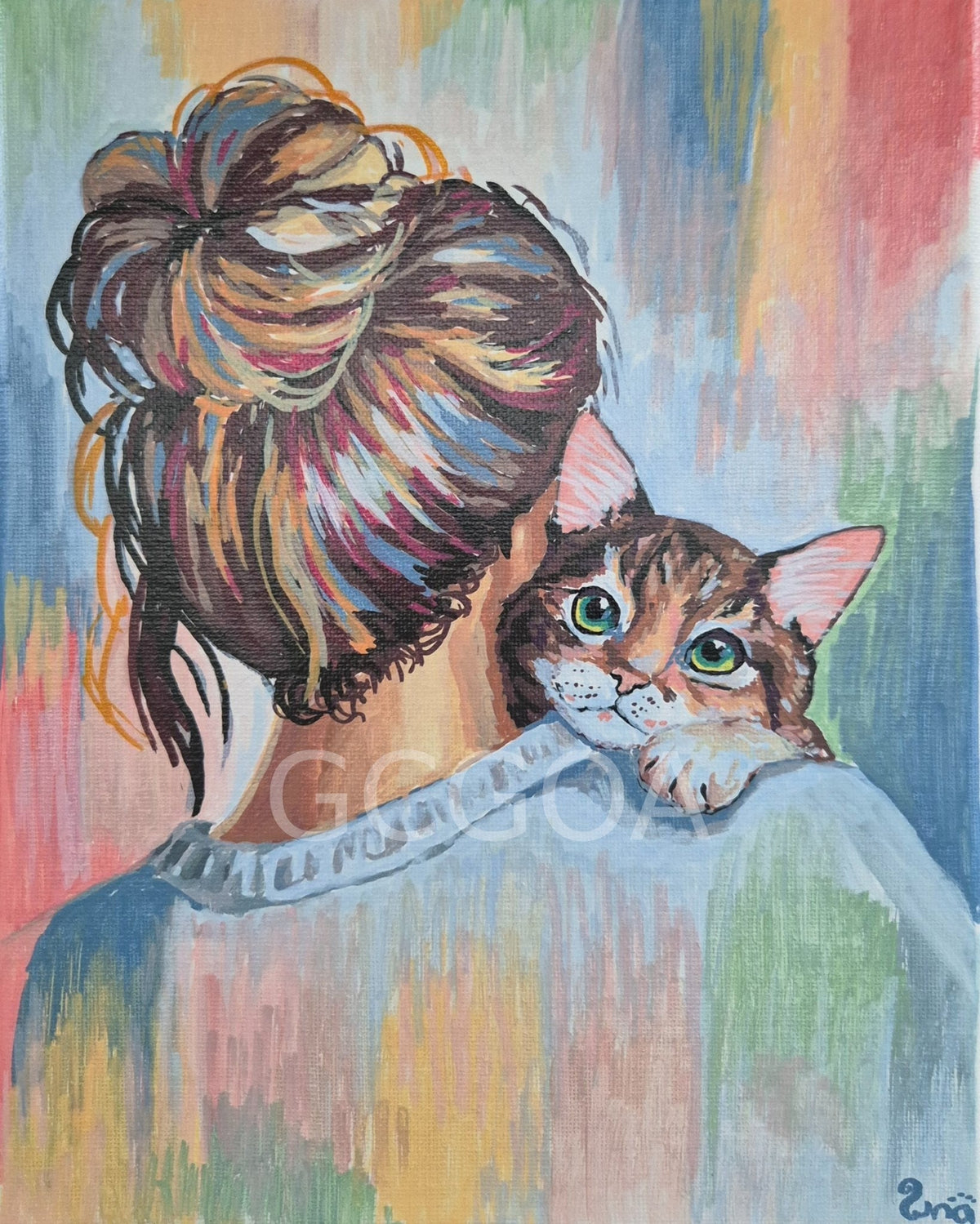 Cat Cuddles - Gold Coast Gallery Of ArtRenae Hall