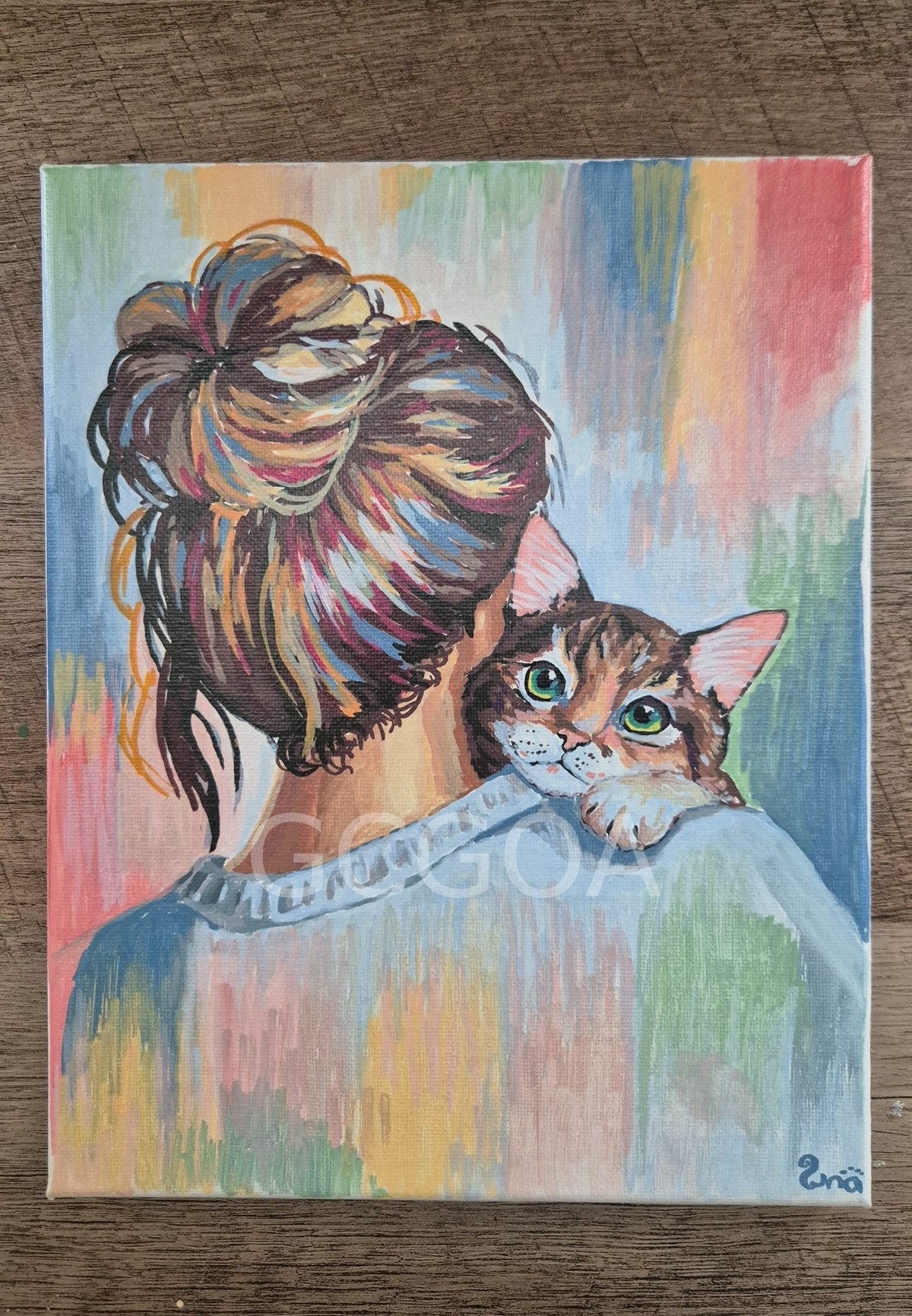 Cat Cuddles - Gold Coast Gallery Of ArtRenae Hall