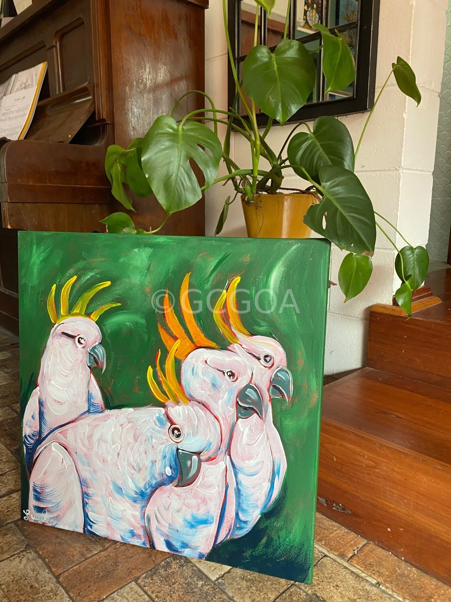 Cheeky Cockatoos - Original Art - Gold Coast Gallery Of ArtLucy Car