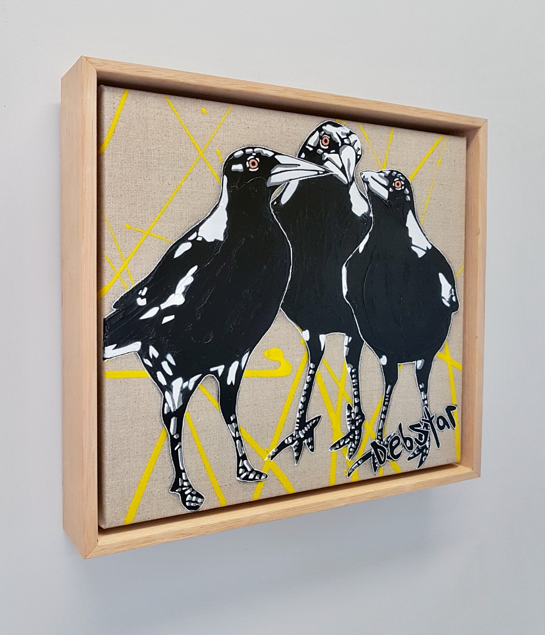 Cheeky Magpie! Huddle - Original Art - Gold Coast Gallery Of ArtDeborah Lang