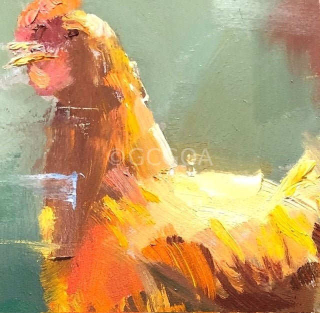 Chickens - Original Art - Gold Coast Gallery Of ArtJos Coufreur