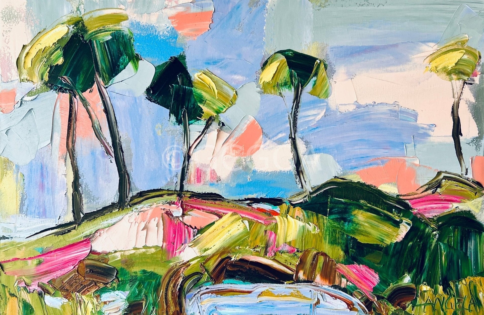 Clouds Over The Dam - Gold Coast Gallery Of ArtAngela Hawkey