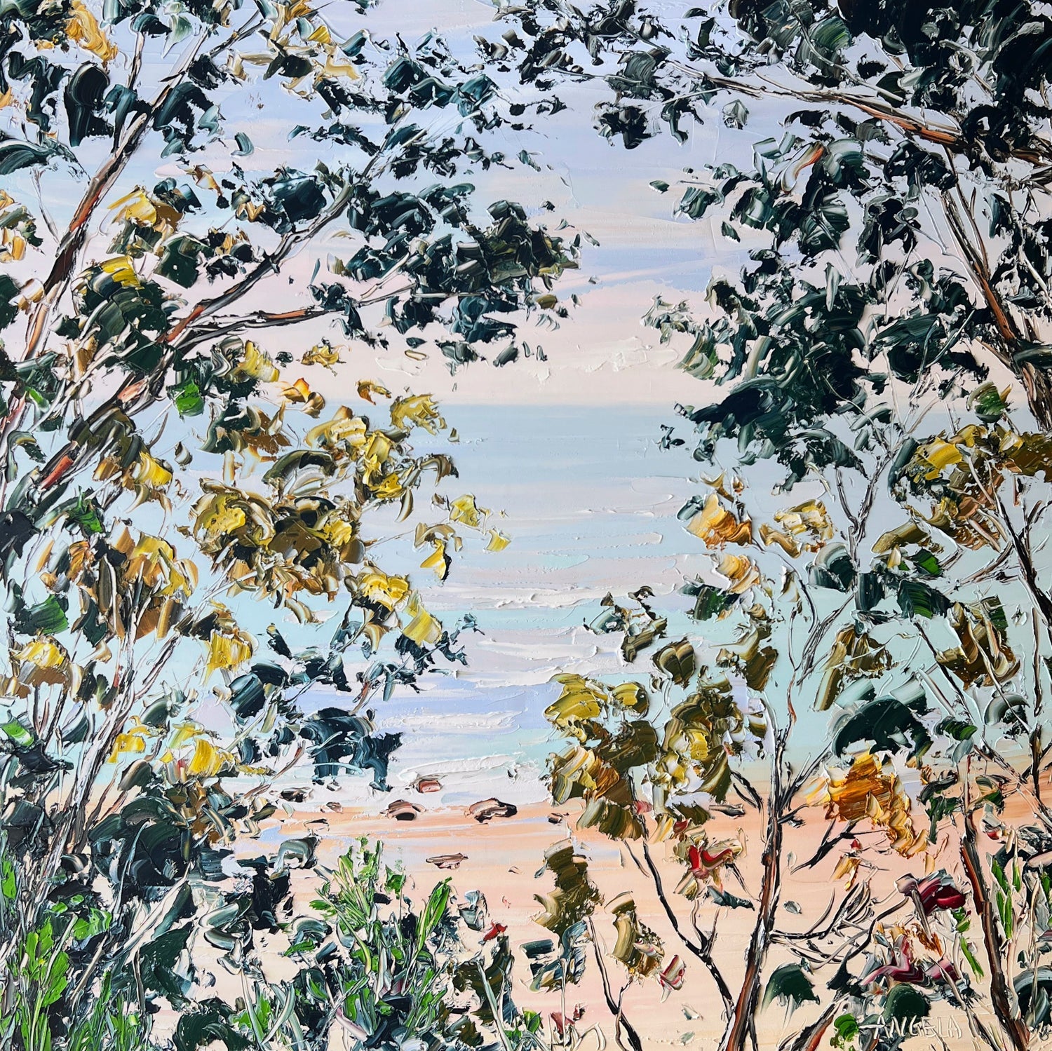 Coastal Embrace - Gold Coast Gallery Of ArtAngela Hawkey