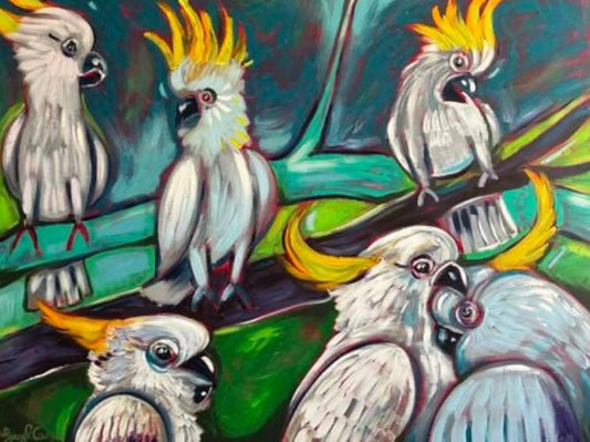 Cockatoos a’Courting - Gold Coast Gallery Of ArtLucy Car