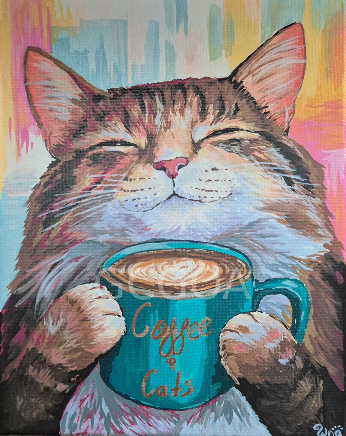 Coffee Cat - Gold Coast Gallery Of ArtRenae Hall