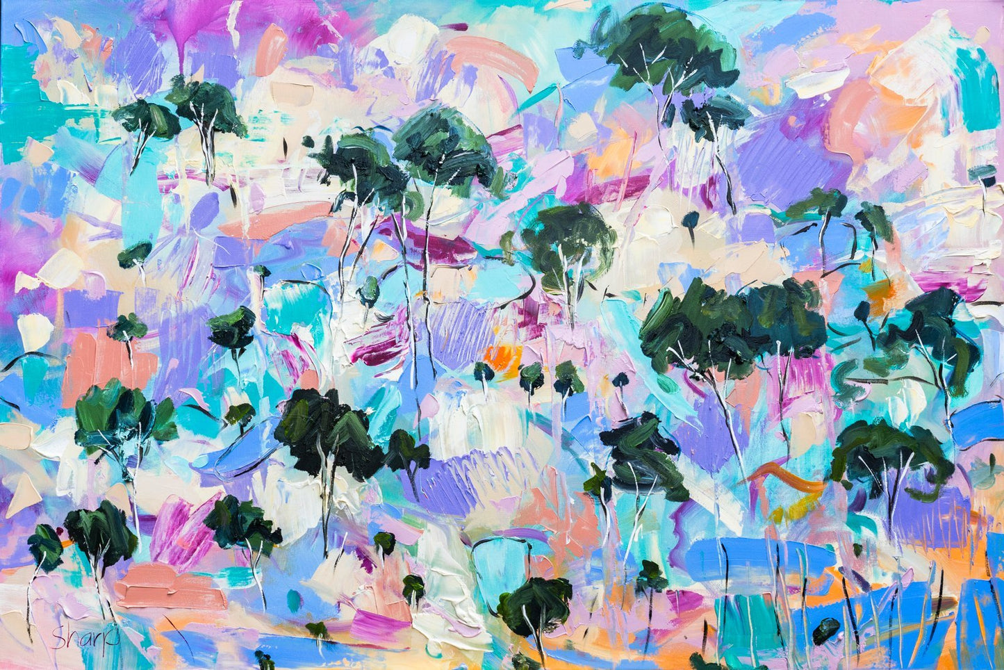 Coloured Rain - Original Art - Gold Coast Gallery Of ArtDeakin Sharp