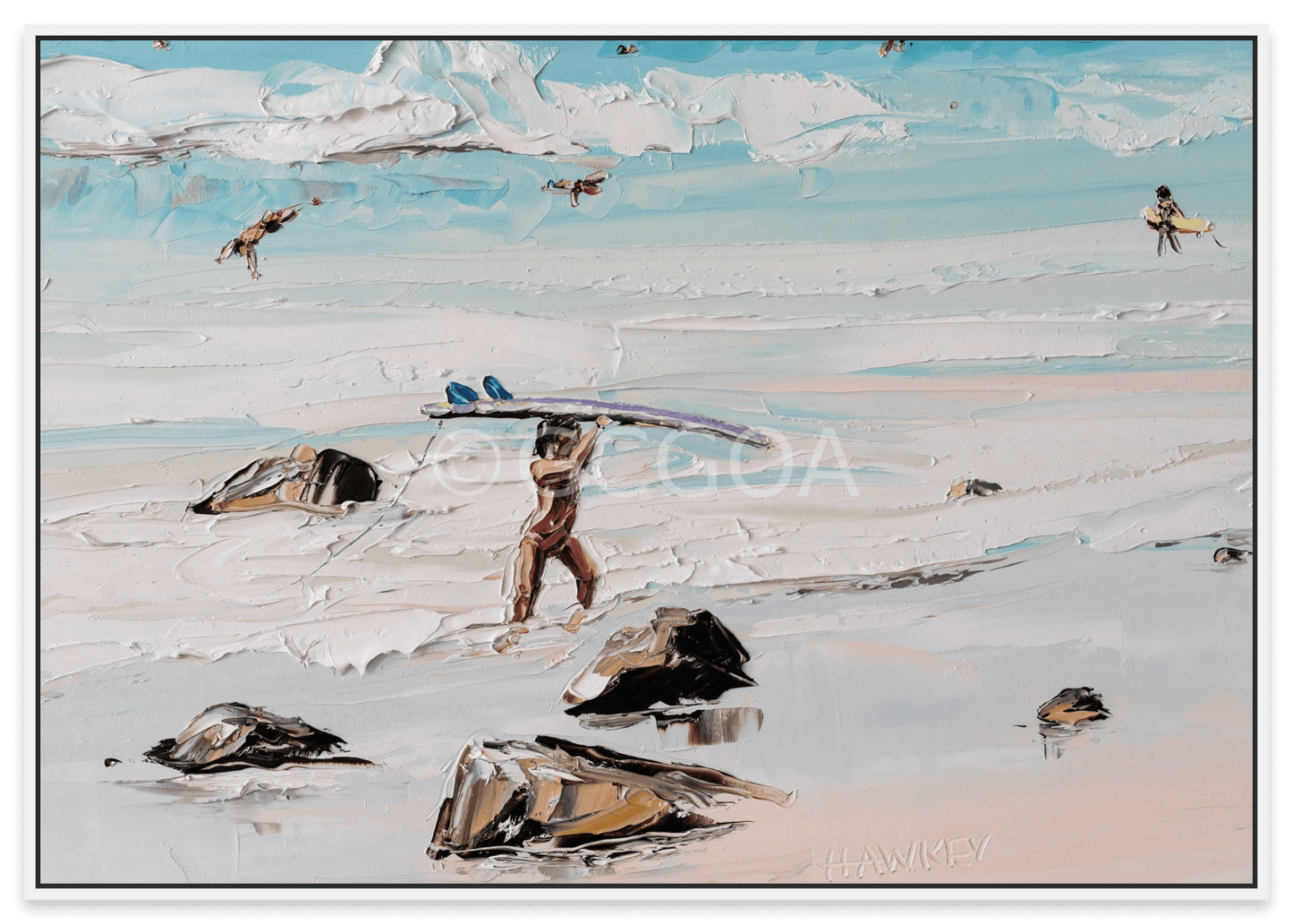 Cooly Surfer - Fine Art Print - Gold Coast Gallery Of ArtAngela Hawkey