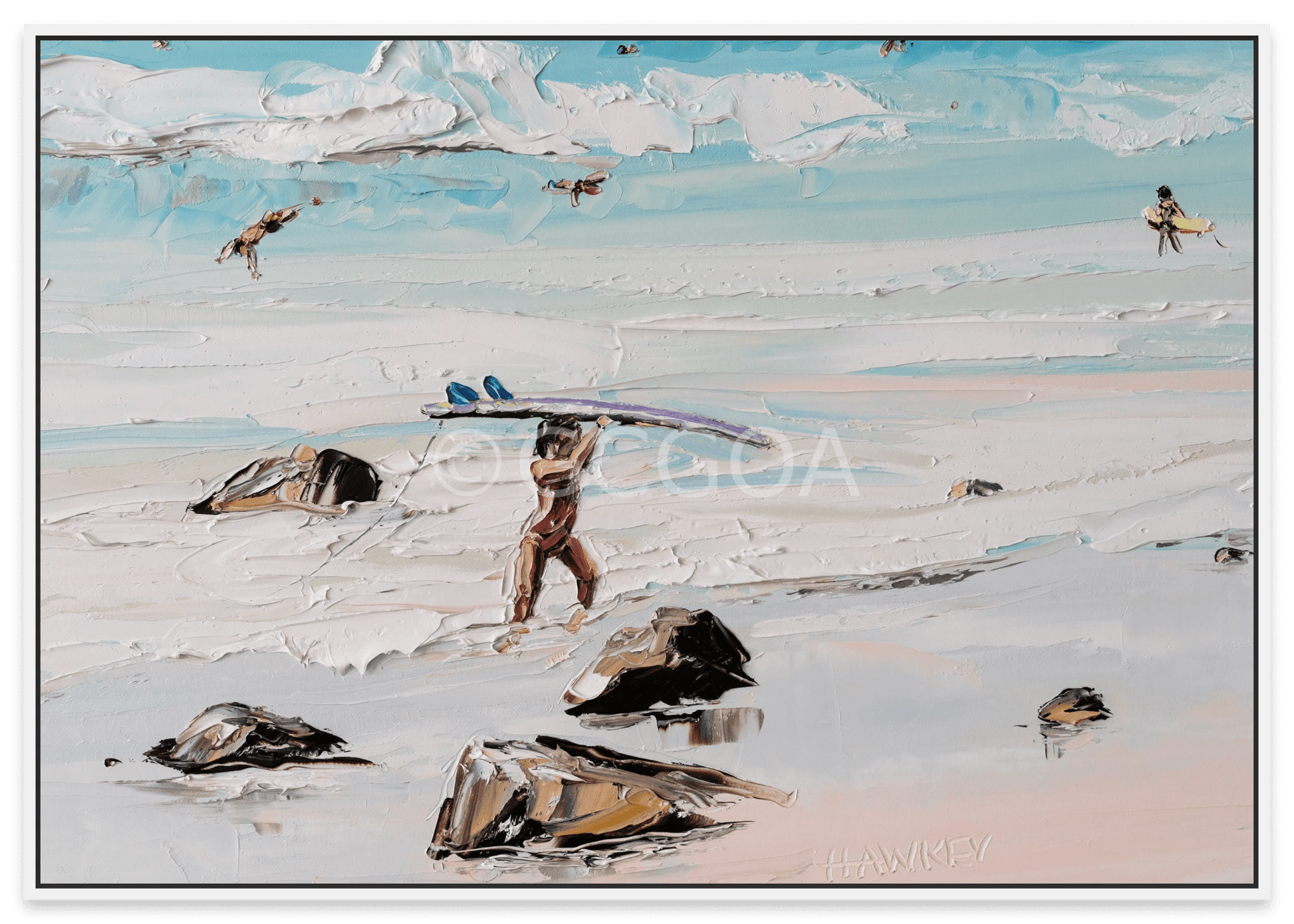 Cooly Surfer - Fine Art Print - Gold Coast Gallery Of ArtAngela Hawkey