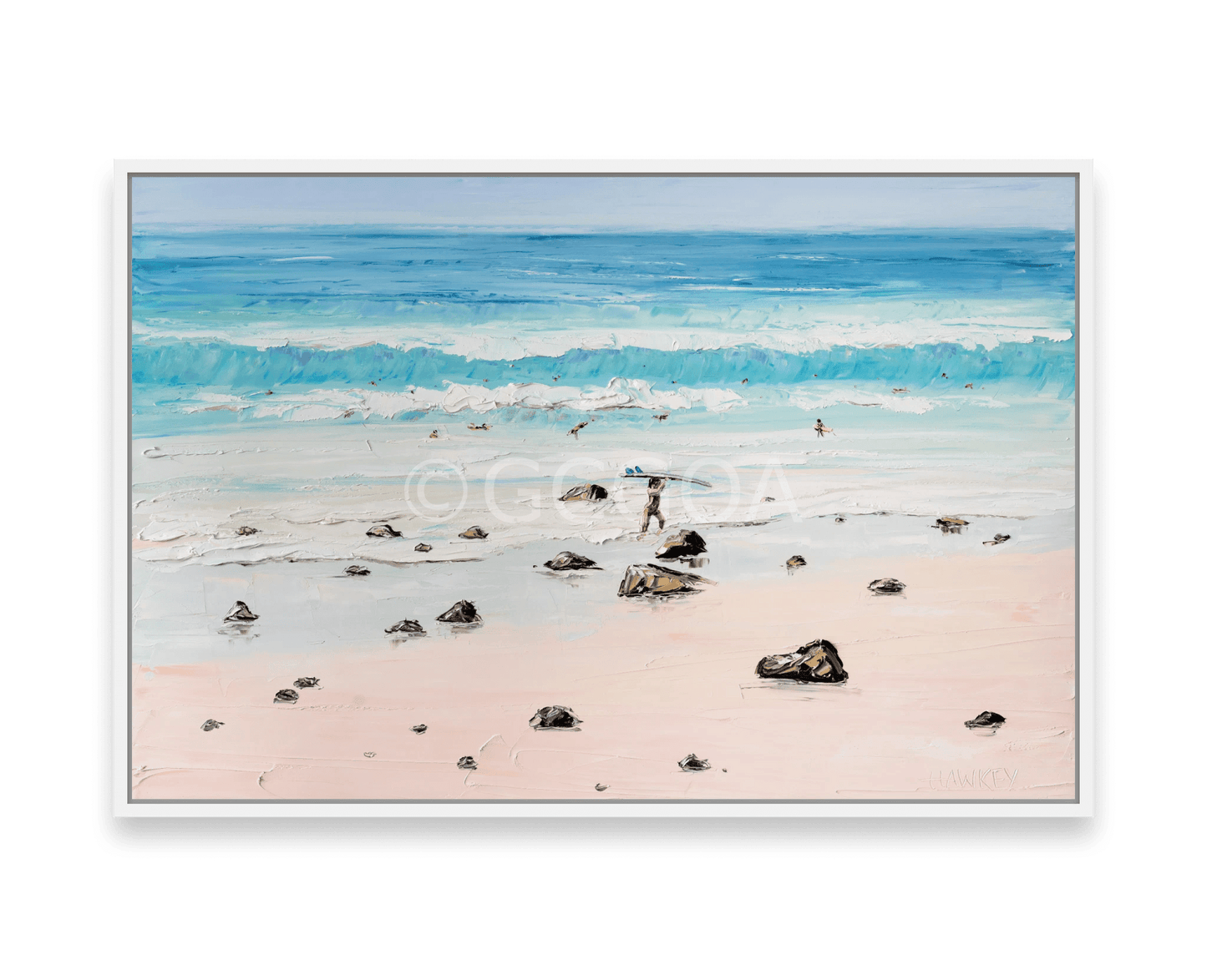 Cooly Surfers - Fine Art Print - Gold Coast Gallery Of ArtAngela Hawkey