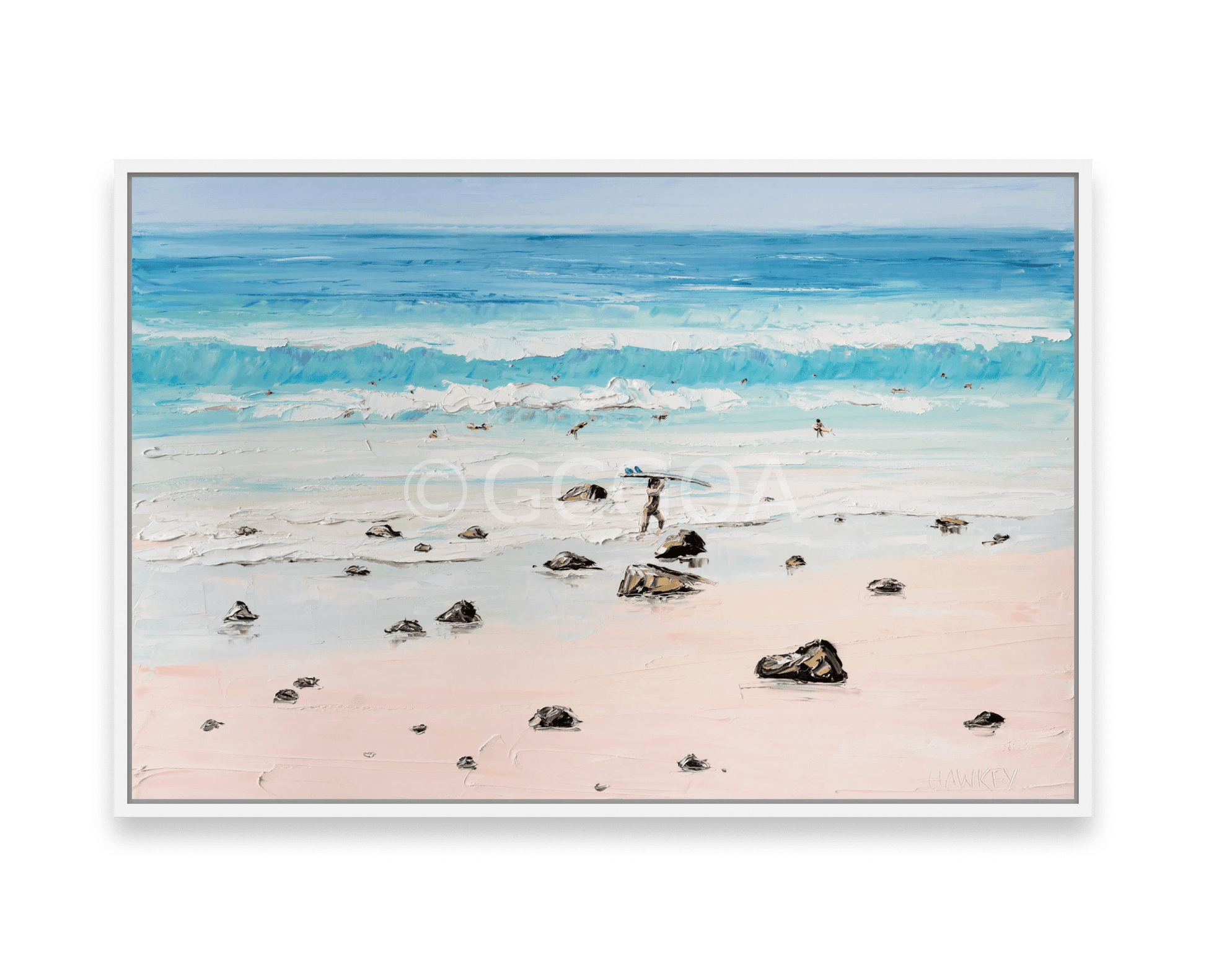 Cooly Surfers - Fine Art Print - Gold Coast Gallery Of ArtAngela Hawkey