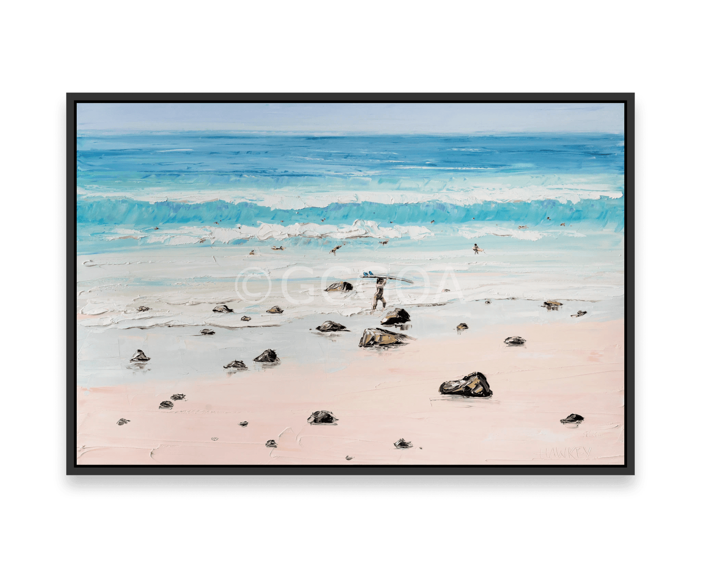 Cooly Surfers - Fine Art Print - Gold Coast Gallery Of ArtAngela Hawkey