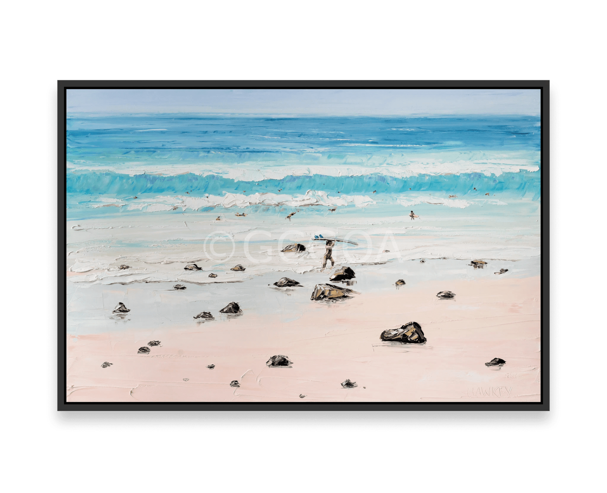 Cooly Surfers - Fine Art Print - Gold Coast Gallery Of ArtAngela Hawkey