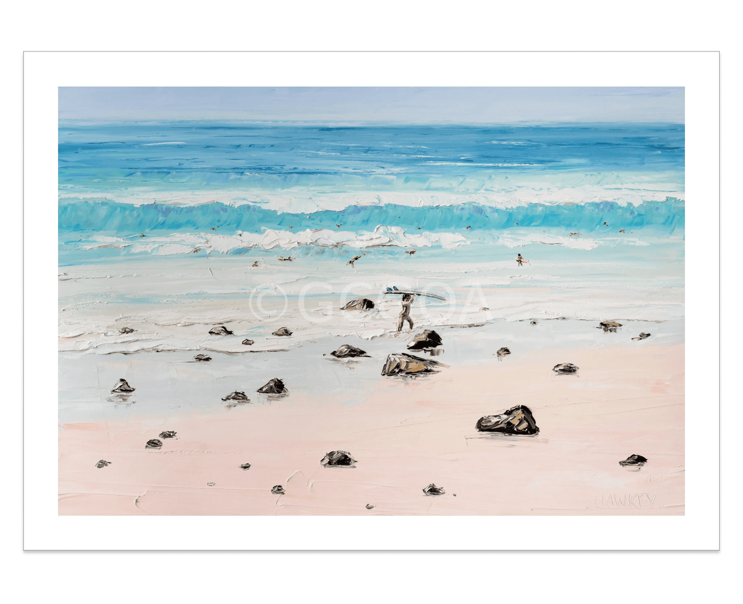 Cooly Surfers - Fine Art Print - Gold Coast Gallery Of ArtAngela Hawkey