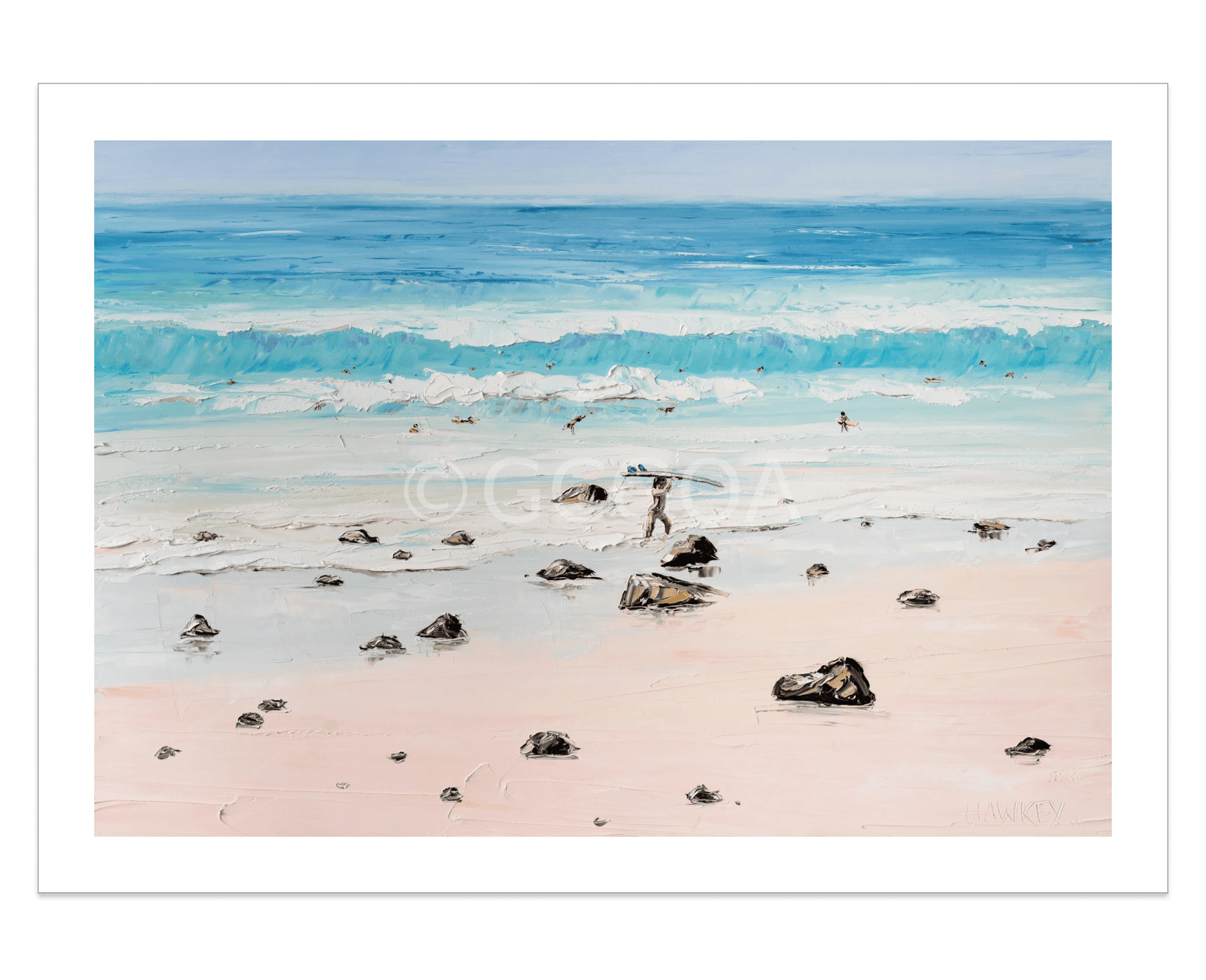 Cooly Surfers - Fine Art Print - Gold Coast Gallery Of ArtAngela Hawkey