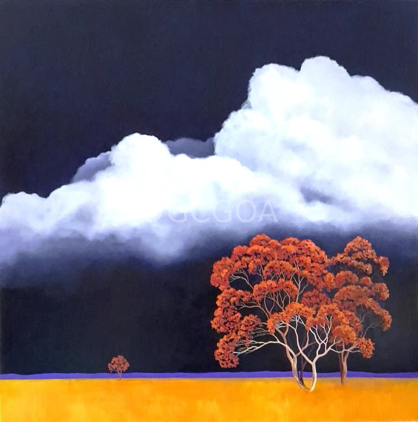 Cottonwool Clouds in The Sky - Original Art - Gold Coast Gallery Of ArtLucinda Leveille