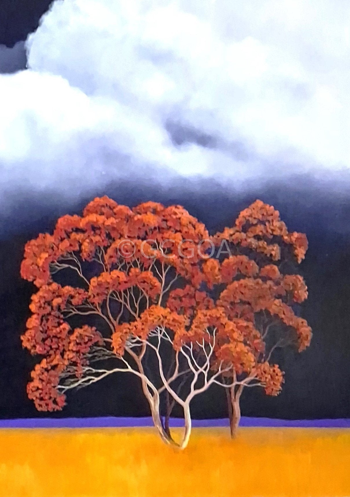 Cottonwool Clouds in The Sky - Original Art - Gold Coast Gallery Of ArtLucinda Leveille