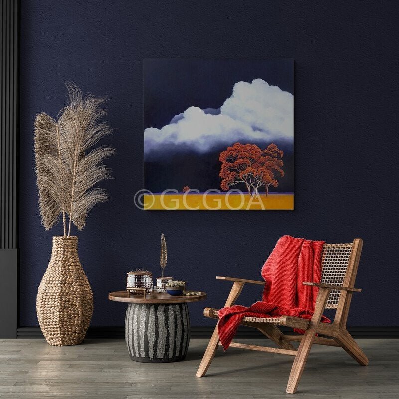 Cottonwool Clouds in The Sky - Original Art - Gold Coast Gallery Of ArtLucinda Leveille
