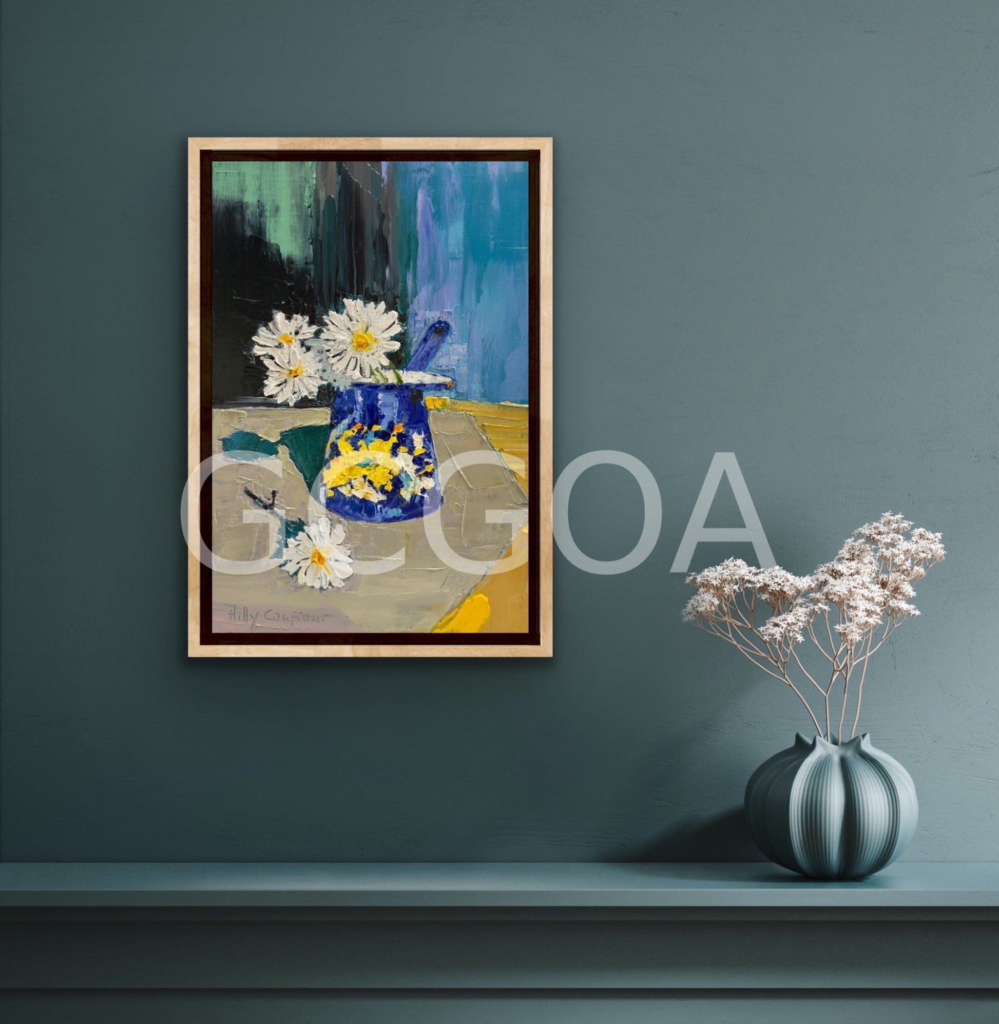 Daisies in vintage Romanian Coffee Jug - Gold Coast Gallery Of ArtHilly Coufreur