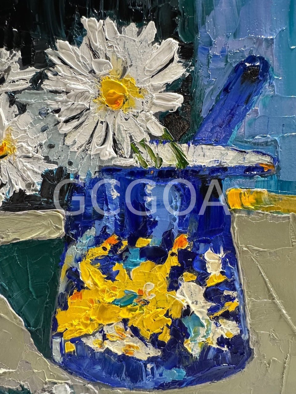 Daisies in vintage Romanian Coffee Jug - Gold Coast Gallery Of ArtHilly Coufreur