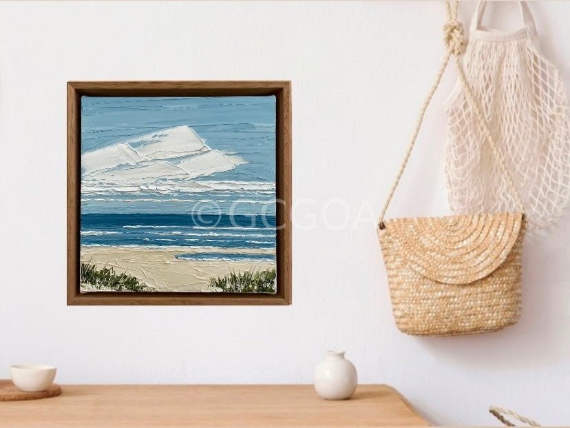 Denim Blue Beach Days - Original Art - Gold Coast Gallery Of ArtJustine Bartie