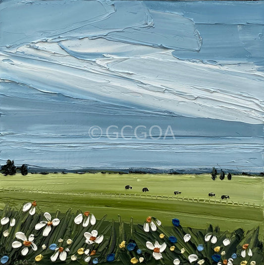 Denim Blue Skies And Dancing Daisies - Gold Coast Gallery Of ArtJustine Bartie