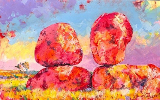 Devil’s Marbles- Karlu Karlu - Original Art - Gold Coast Gallery Of ArtJos Coufreur
